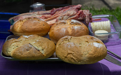 beautiful and good bread on the table