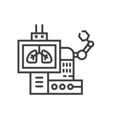 Robotic Surgery Line Icon