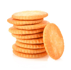 Cracker isolated on over white background