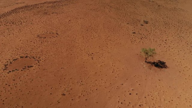 4K aerial view, reveal of desert mountain view