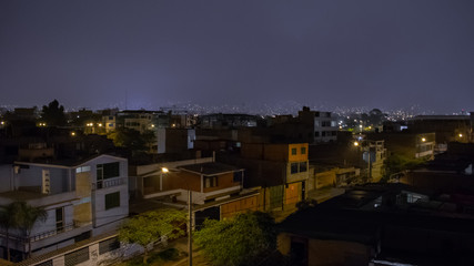 Small city at night