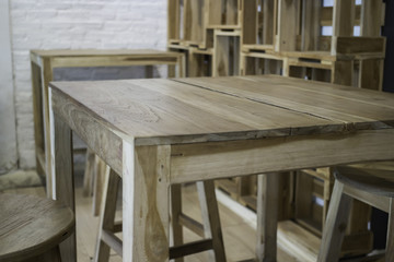 Minimal style interior of empty cafe