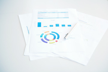 Business document  on table background.