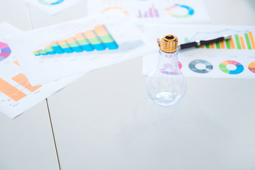 Business document  on table background.