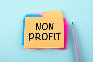 Non Profit, Business Concept. Paper note with text