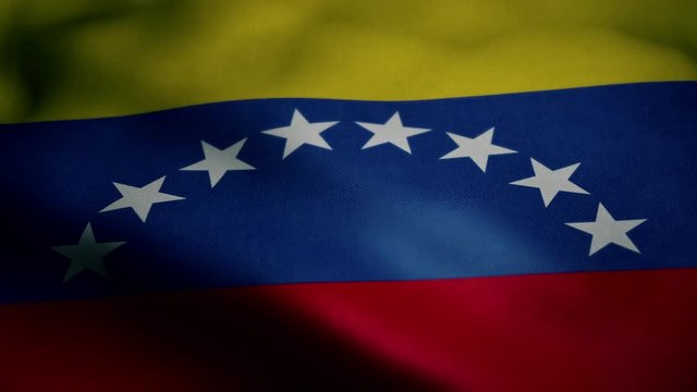 Flag of Venezuela, slow motion waving. Looping animation. Ideal for sport events, led screen, international competitions, motion graphics etc.