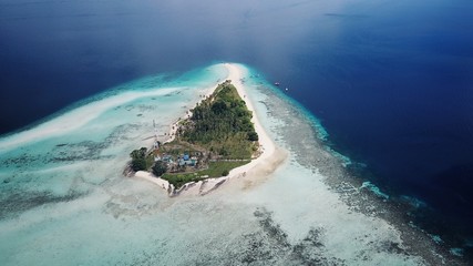 aerial picture of the tropical islands around Sabah, Borneo, Malaysia