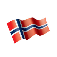 Norway flag, vector illustration on a white background