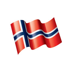Norway flag, vector illustration on a white background