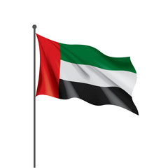 United Arab Emirates flag, vector illustration on a white background