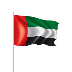 United Arab Emirates flag, vector illustration on a white background