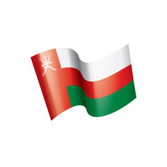 Oman flag, vector illustration on a white background