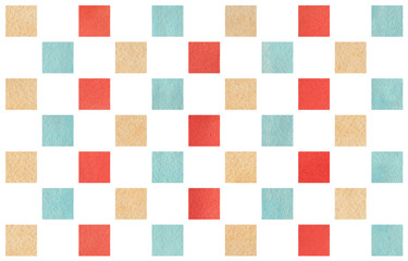 Watercolor geometrical pattern.