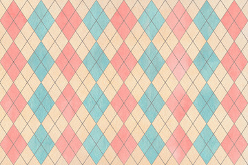Watercolor diamond pattern.