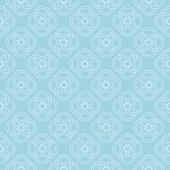 Light blue geometric ornament. Seamless pattern