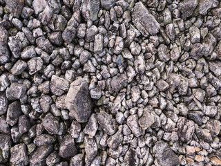 Aerial view of big ancient stones born after rock destruction