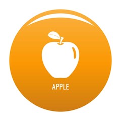 Apple icon. Simple illustration of apple vector icon for any design orange