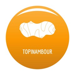 Topinambour icon. Simple illustration of topinambour vector icon for any design orange