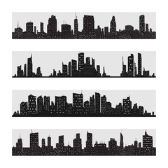 Obraz premium City skyline. Flat style.