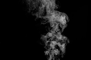 movement of smoke on black background, smoke background,