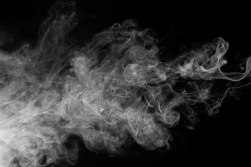 movement of smoke on black background, smoke background,
