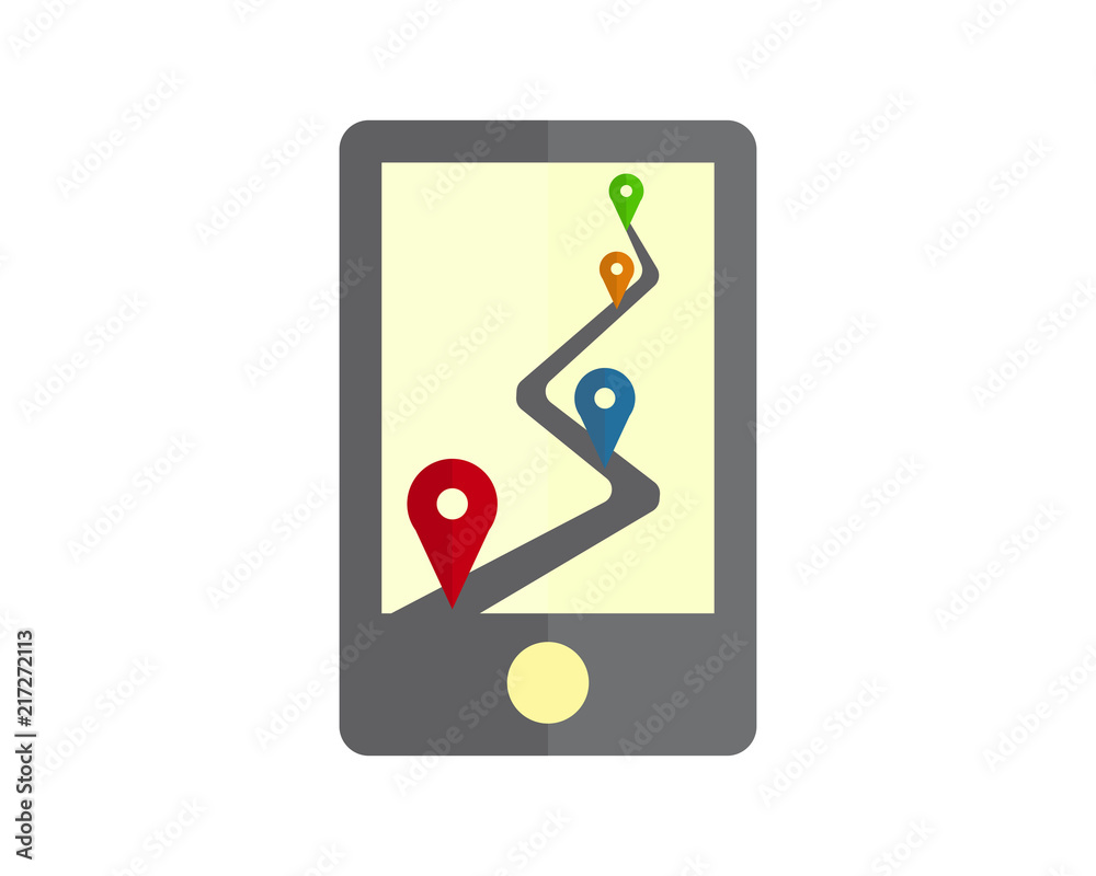 Canvas Prints phone global positioning system icon symbol logo image vector pin locate
