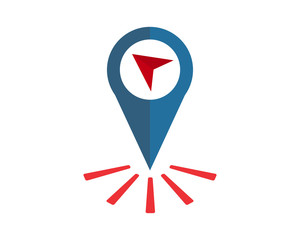 blue marker map icon symbol logo image vector pin locate