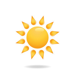 Summer sun vector sign