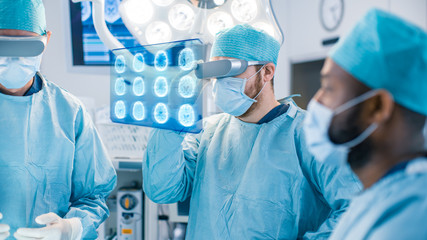 Surgeons Wearing Augmented Reality Glasses Perform State of the Art Augmented Reality Surgery in...