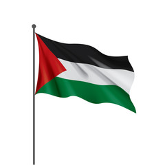 Palestine flag, vector illustration on a white background