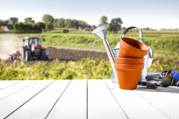 Fototapeta premium Rural landscape and autumn space 