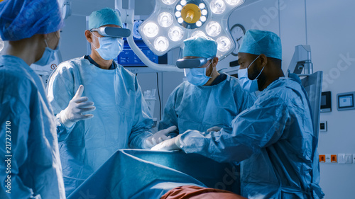 Surgeons Wearing Augmented Reality Glasses Performing State