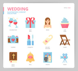 Wedding icon set