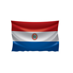 Obraz premium Paraguay flag, vector illustration on a white background