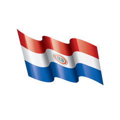 Paraguay flag, vector illustration on a white background