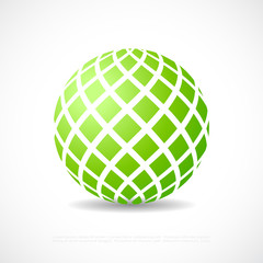 Abstract green orb sphere