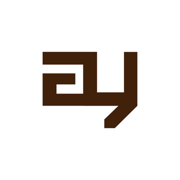 ay Initial Letter lowercase Linked logo icon vector