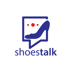 Shoes talk logo icon vector