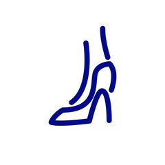 Line women shoes logo icon vector