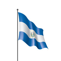 Salvador flag, vector illustration on a white background