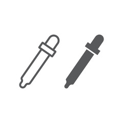 Eyedropper line and glyph icon, tools and design, pipette sign, vector graphics, a linear pattern on a white background, eps 10.