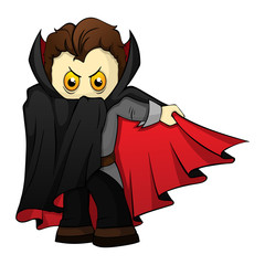 Isolated illustration of a dracula