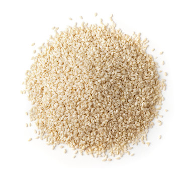 Top view of sesame seeds heap