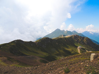 The mountains near Rosa Khutor (the Caucasus)