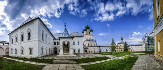Fototapeta premium Panorama of the morning monastery