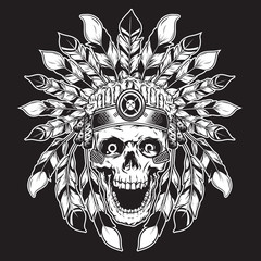 skull illustration background for shirt design with black white concept