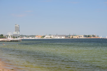 Plaża i nadbrzeże Gdyni latem, Pomorze/Beach and seashore in Gdynia by summer, Pomerania, Poland