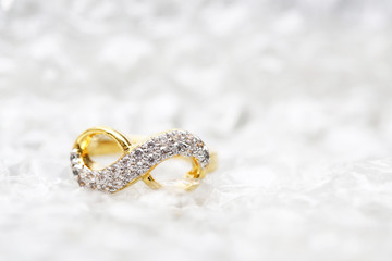 Diamond ring infinity symbol