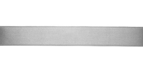 Silver ribbon on white background