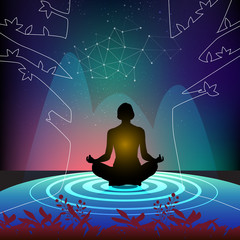 practicing meditation to pure soul